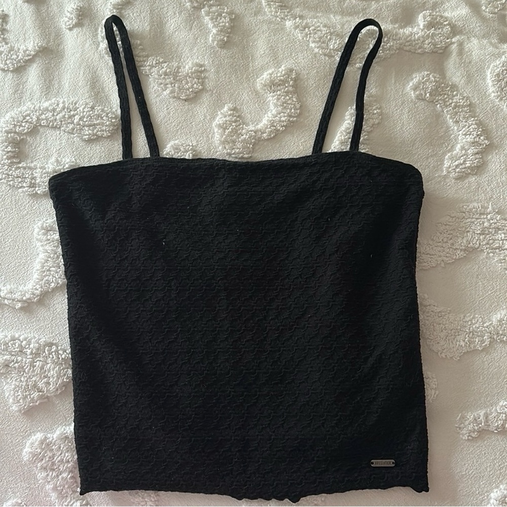 Hollister Co. Women's Black Cropped Tank Top XS